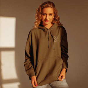 Mama Hoody Kreuz oliv, personalisiert mit Namen