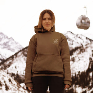 Mama Hoody Kreuz oliv, personalisiert mit Namen