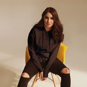 Mama Hoody Kreuz schwarz, personalisiert mit Namen