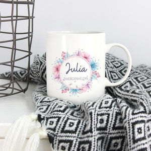 personalisierte Tasse mit Name Zwergenheldin