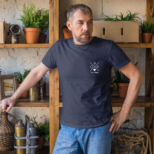 Opa Kreuz T-Shirt navy, personalisiert mit Namen