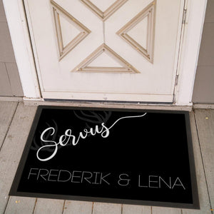 Personalisierte Fußmatte Servus mit Name