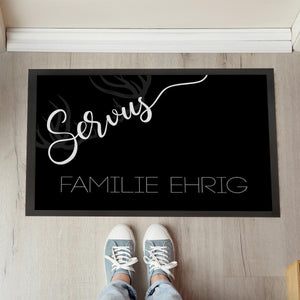 Personalisierte Fußmatte Servus mit Name