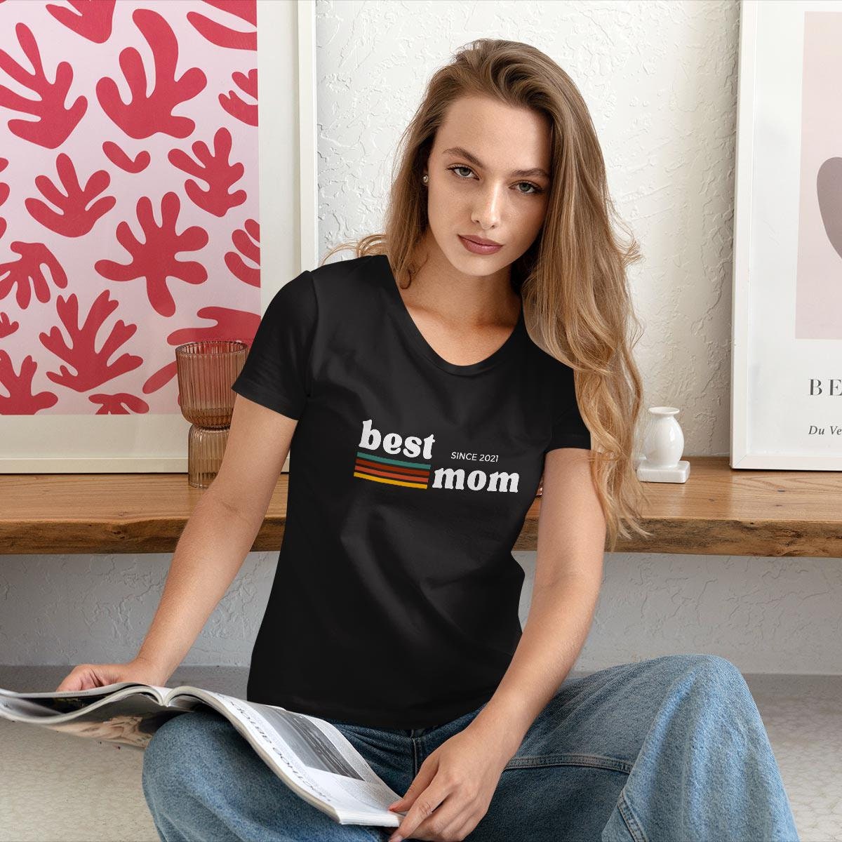 Best Mom Tshirt im Retro Design mit Jahreszahl