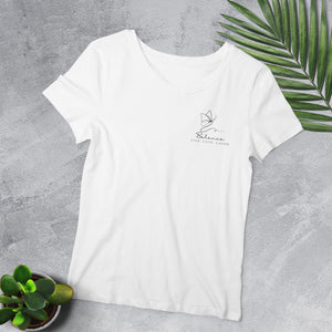 Yoga Shirt in weiß, Balance. Live. Love. Laugh.