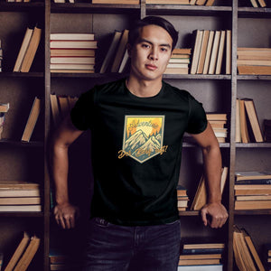 Der Berg ruft T-Shirt, schwarz, wandern