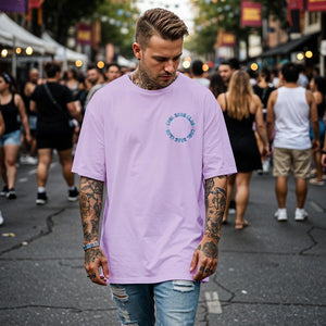 Cool Dads Club oversize Shirt in retro Design in lilac