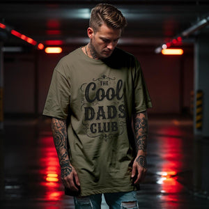 Cool Dads Club oversize Shirt im vintage Look in olive