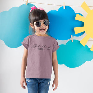 Tshirt mit Aufdruck Schulkind 202 5und Wunschname in violet