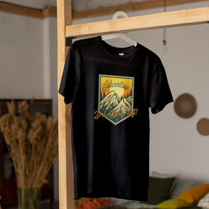 Der Berg ruft T-Shirt, schwarz, wandern