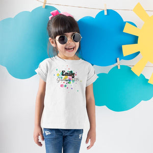Tshirt Schulkind 2025 mit Wunschname im süßen Splash Design