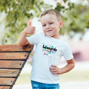 Tshirt Schulkind 2025 mit Wunschname im süßen Splash Design