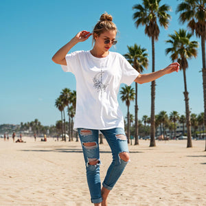 Mystic Moon Shirt oversize für Damen in weiß