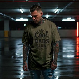 Cool Dads Club oversize Shirt im vintage Look in olive