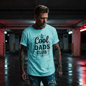 Cool Dads Club oversize Shirt im vintage Look in berryl blue.