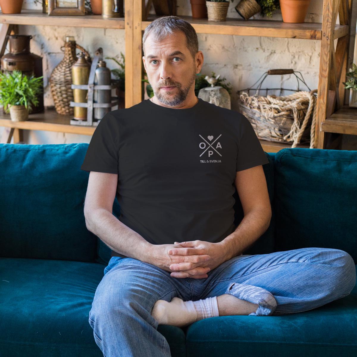 Opa T-Shirt X schwarz, Opa Shirt personalisiert mit Namen