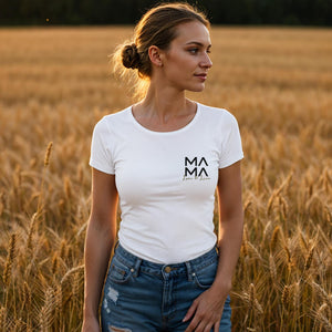 Mama T-Shirt weiss, personalisiert mit Namen