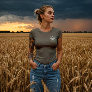 Mama T-Shirt X khaki, Mama Shirt personalisiert mit Namen