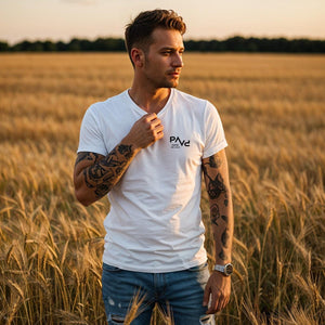 Papa T-Shirt PAPV weiß, Shirt personalisiert mit Namen