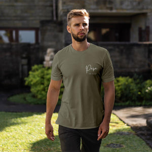 Papa TShirt 2025 khaki, Papa Shirt personalisiert mit Namen und Jahreszahl