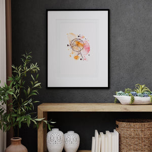 Poster Wandbild illustrierte Blume 2