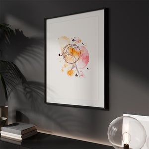 Poster Wandbild illustrierte Blume 2