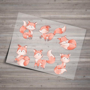 Bügelbilder Set Fuchs A4