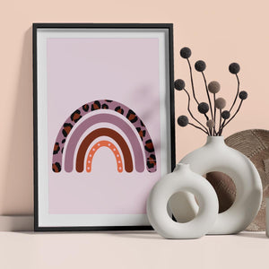 Poster Wandbild Regenbogen Leo lila