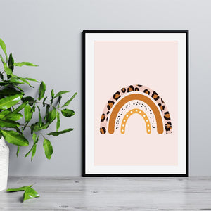 Poster Wandbild Regenbogen Leo beige