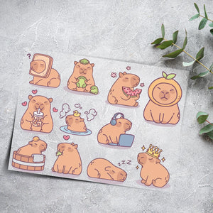 Bügelbilder Set Capybara 6cm