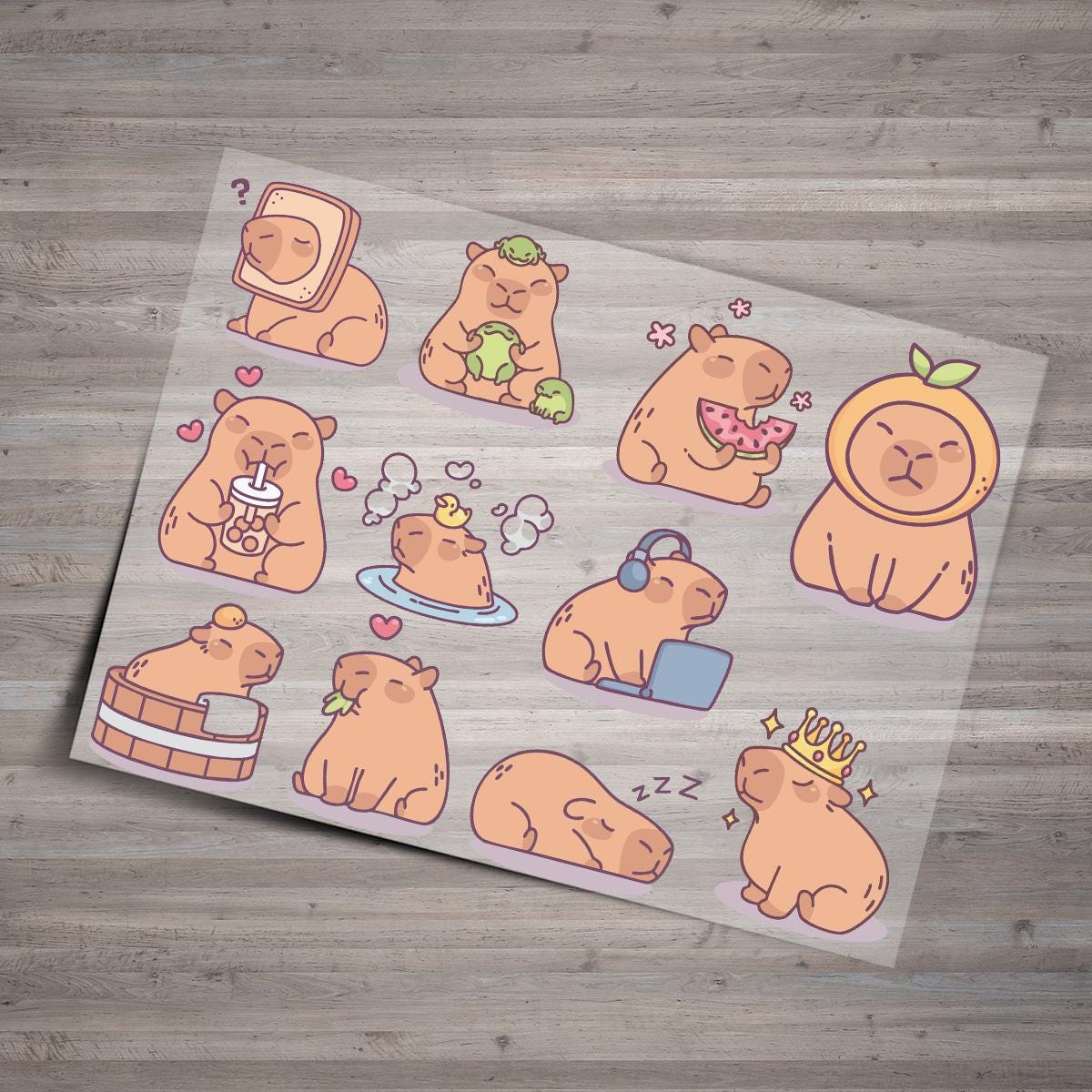 Bügelbilder Set Capybara 6cm