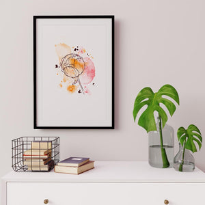 Poster Wandbild illustrierte Blume 2