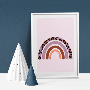 Poster Wandbild Regenbogen Leo lila