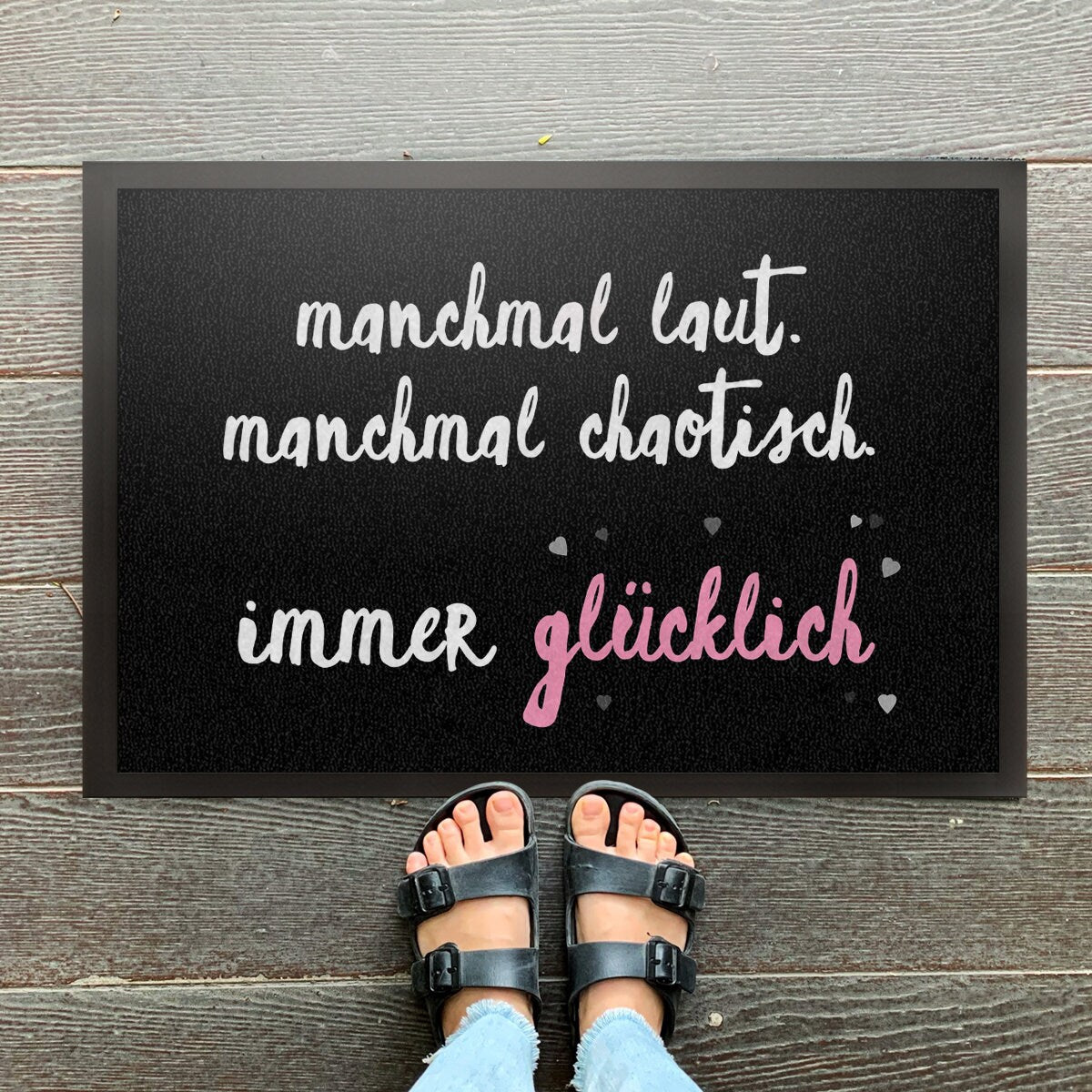 Fußmatte immer glücklich