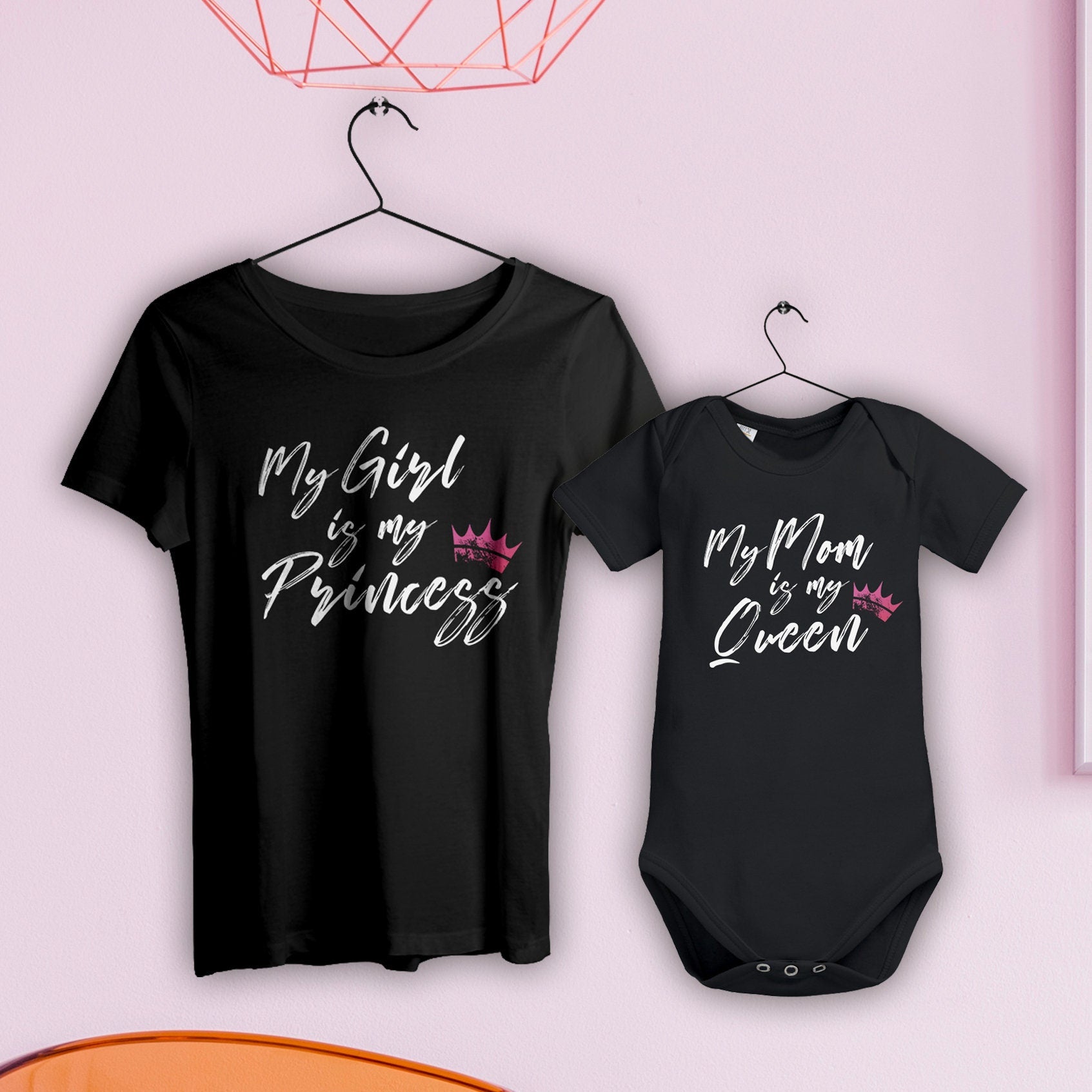 2er Set Queen und Princess | Mama und Baby | T-Shirt & Body