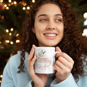 personalisierte Tasse Merry Christmas mit Namen