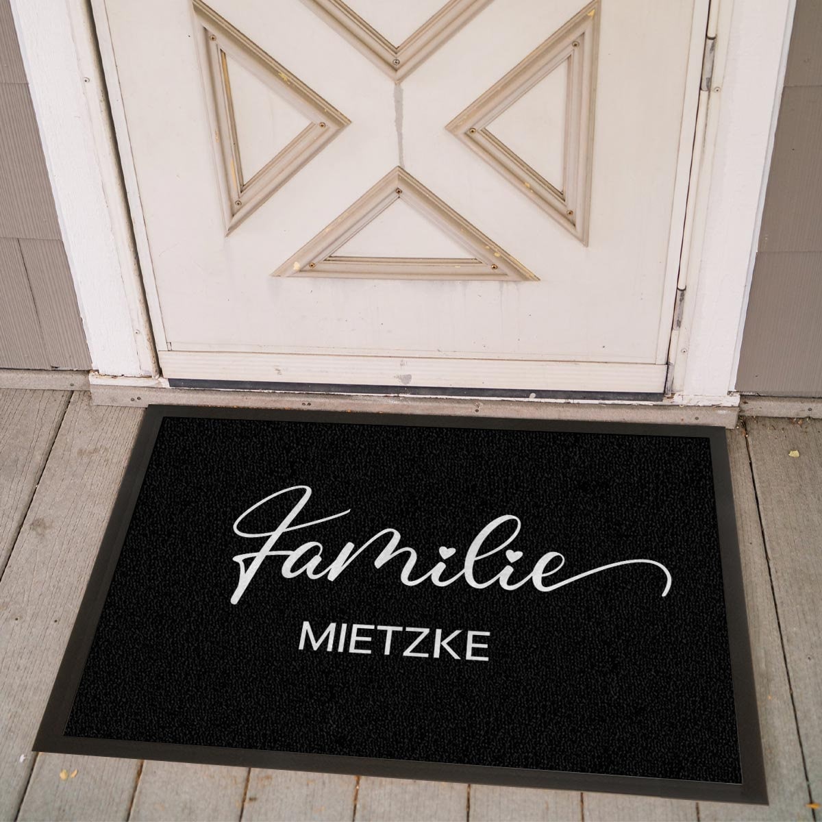 personalisierte Fußmatte mit Familienname