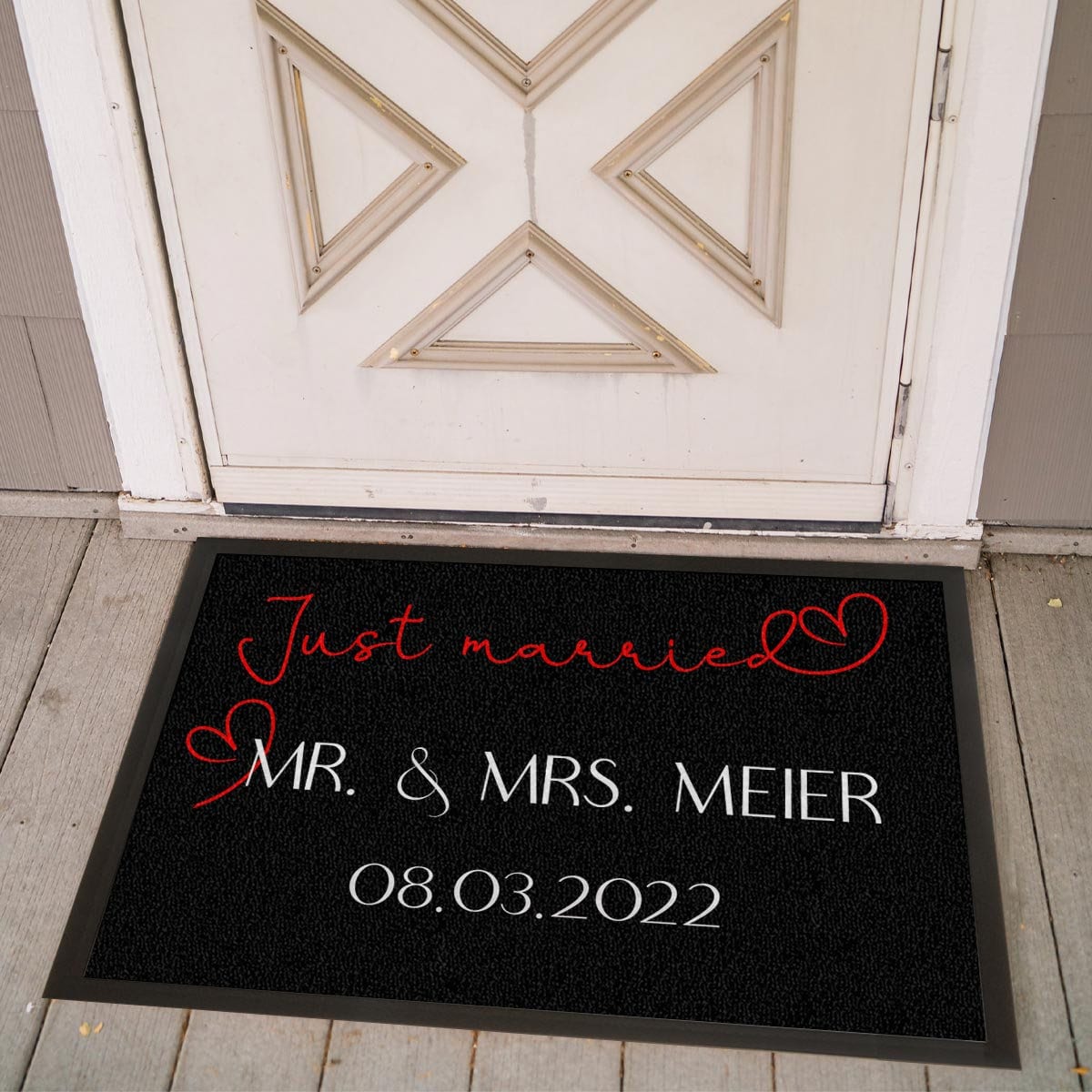personalisiert Fußmatte Just married