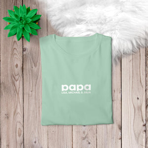 Papa T-Shirt Mint, personalisiert mit Namen