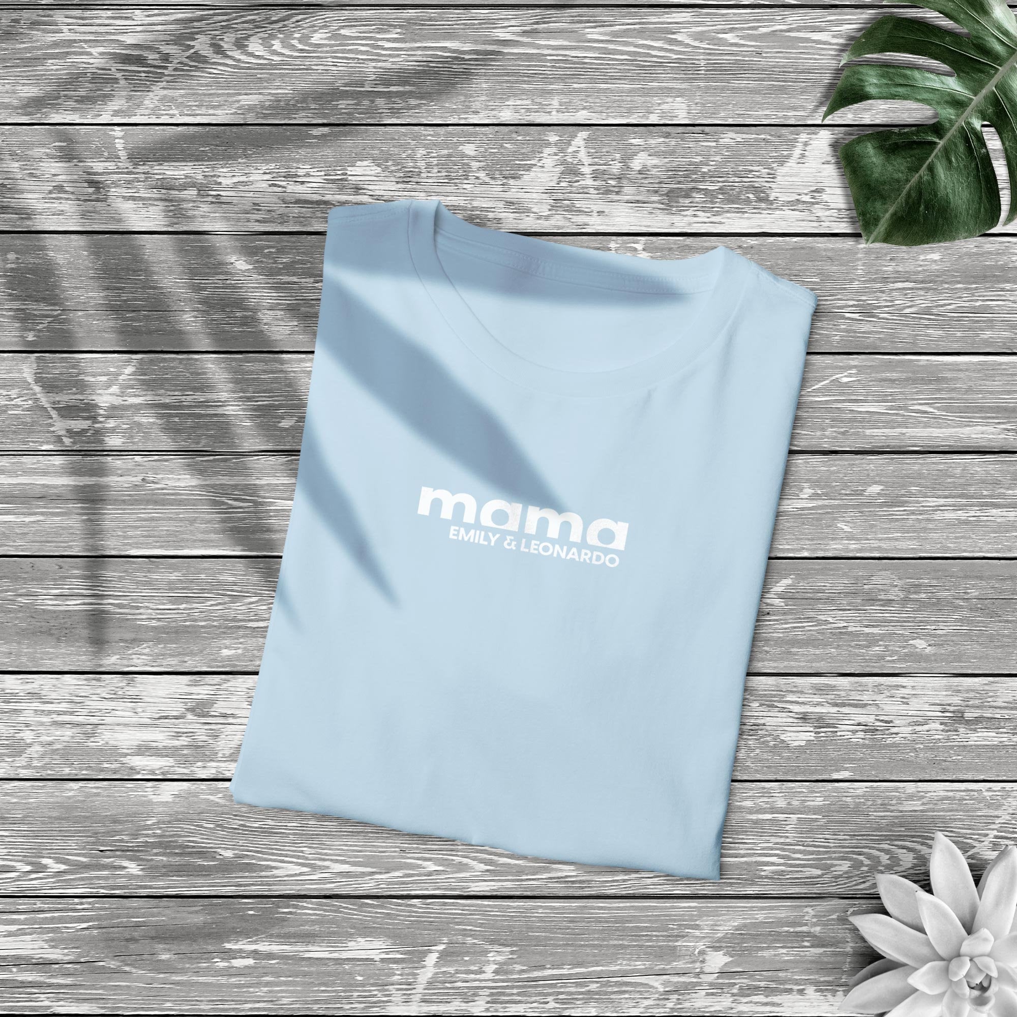 Mama T-Shirt simpel, personalisiert mit Namen