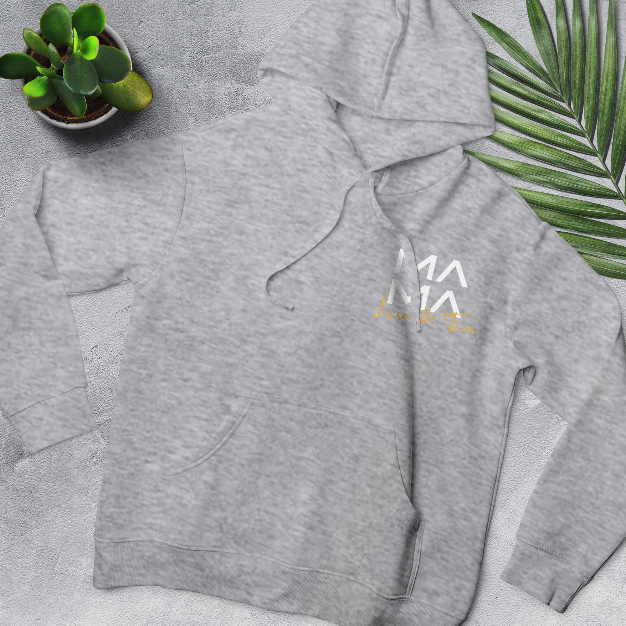 Mama Hoody grau personalisiert mit Namen