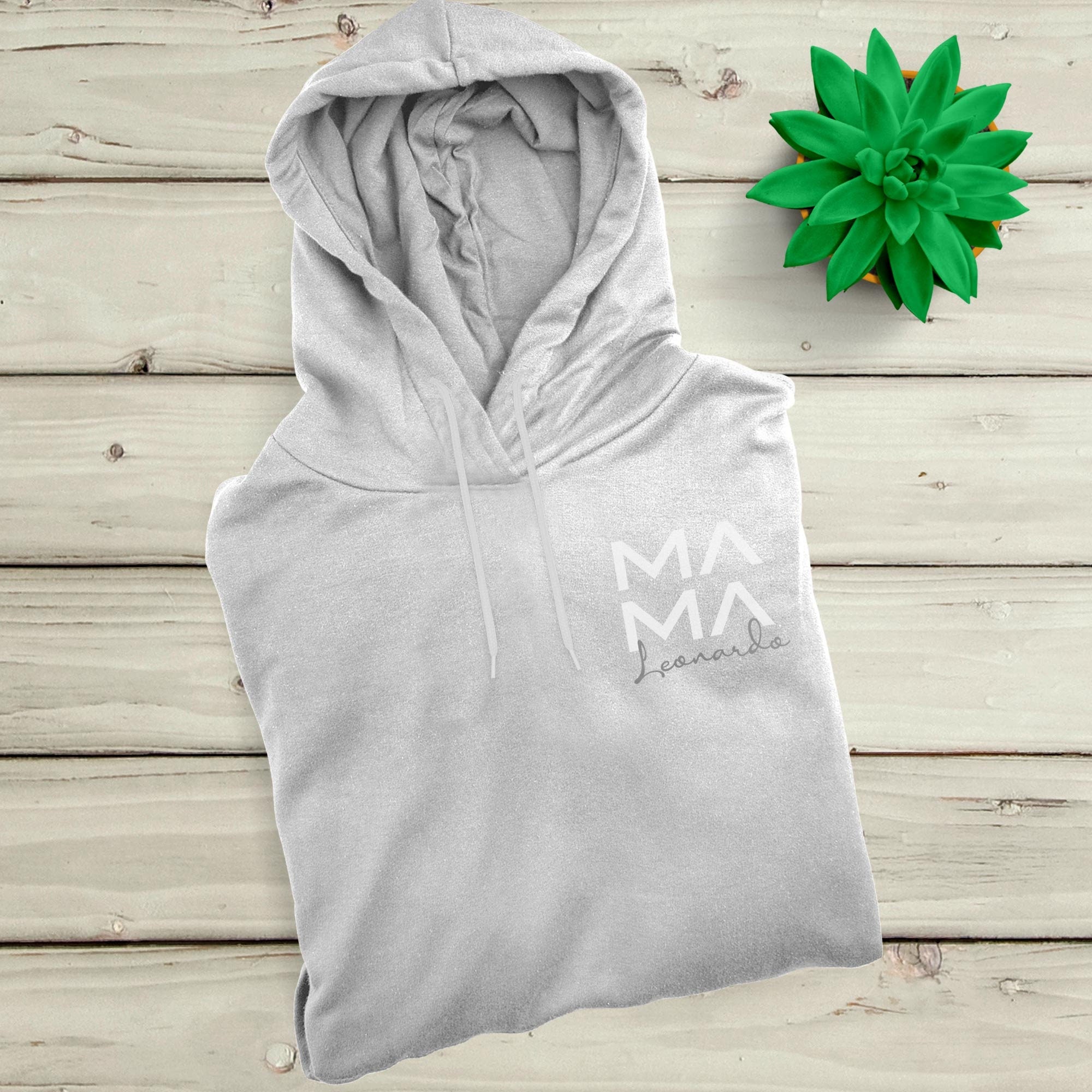 Mama Hoody grau personalisiert mit Namen