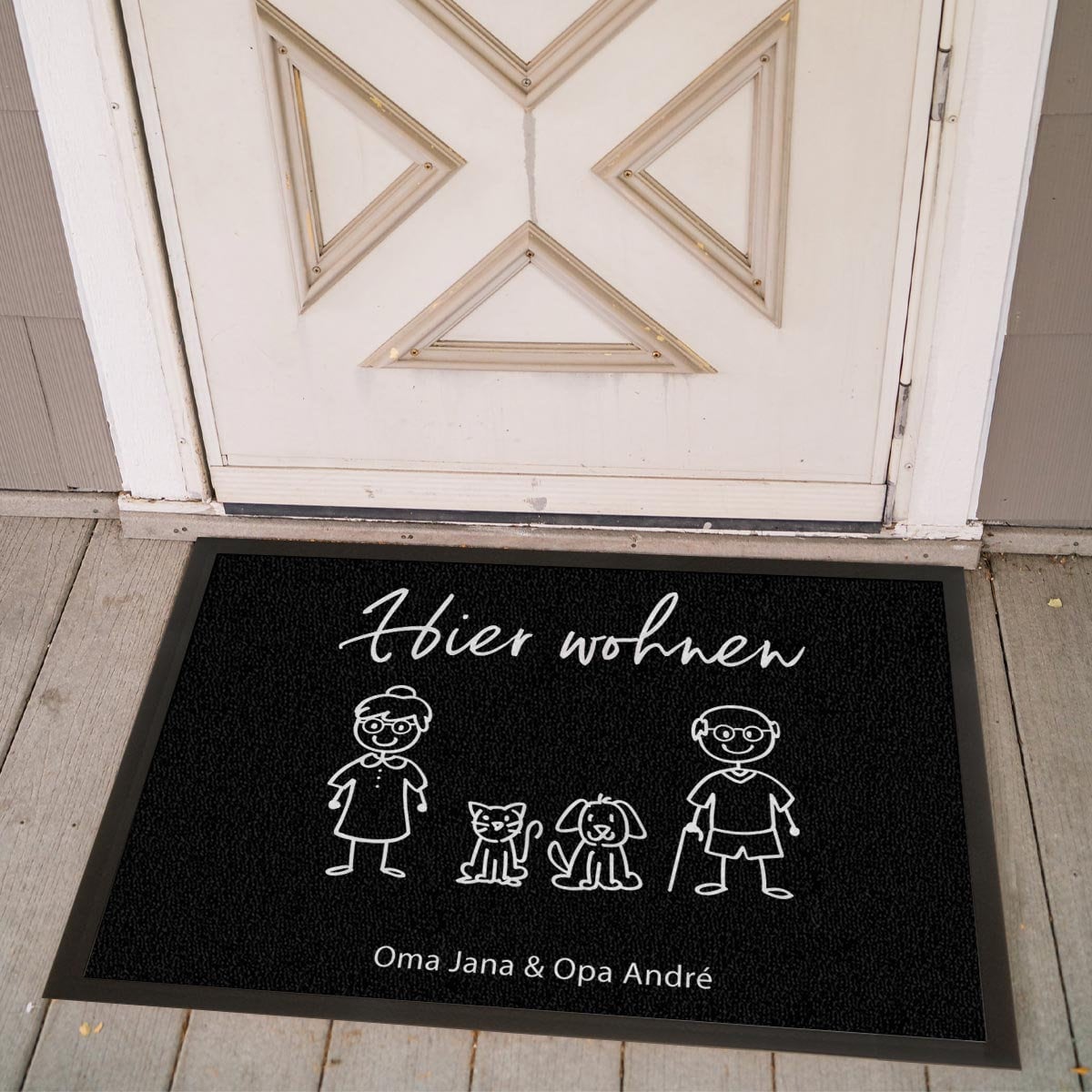 Fußmatte Oma und Opa personalisiert mit Namen und Personen