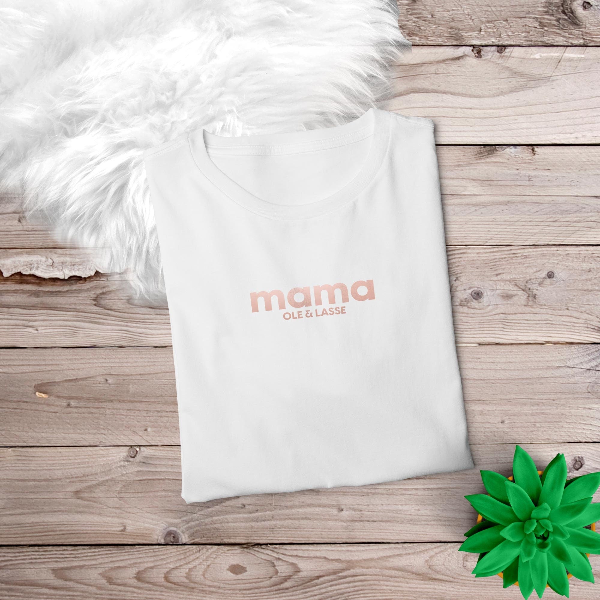 Mama T-Shirt rosé, personalisiert mit Namen