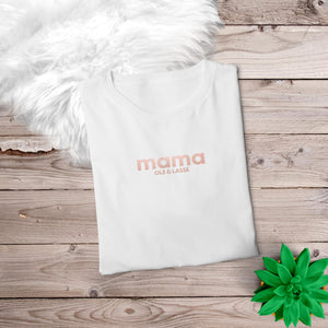 Mama T-Shirt rosé, personalisiert mit Namen