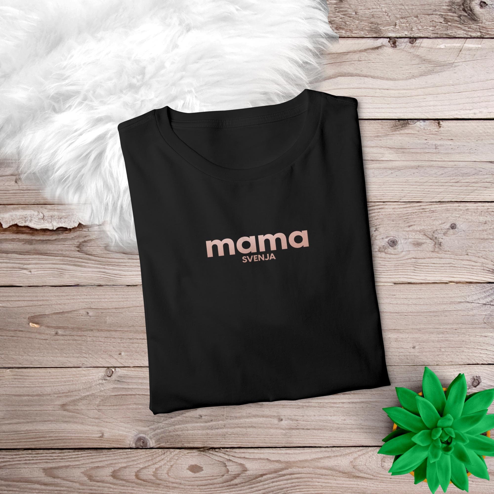 Mama T-Shirt rosé, personalisiert mit Namen