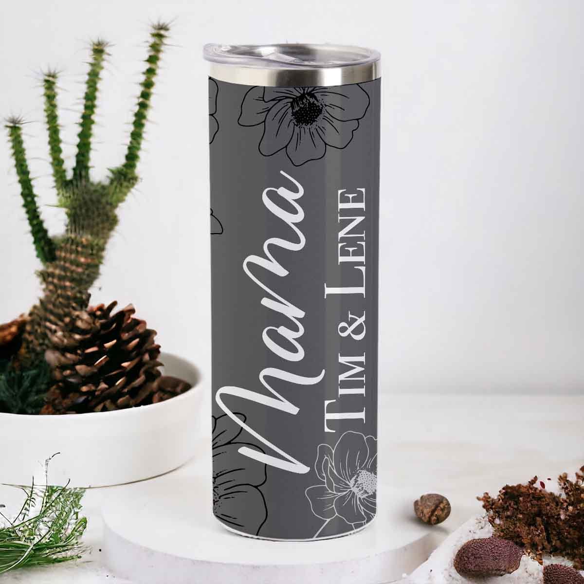 Tumbler Mama Flower personalisiert mit Name