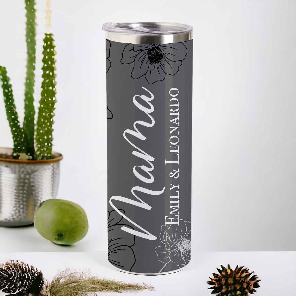 Tumbler Mama Flower personalisiert mit Name