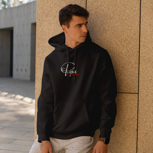 Papa Hoodie P schwarz personalisiert mit Name