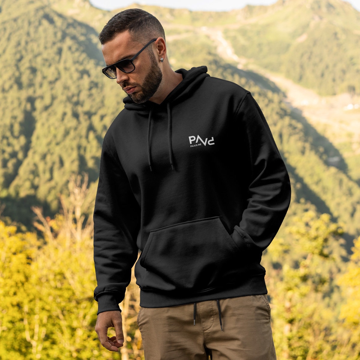 Papa Hoody PAPV schwarz personalisiert mit Name